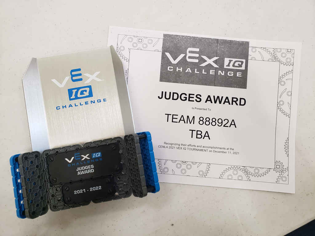 Team 88892A Judges Award