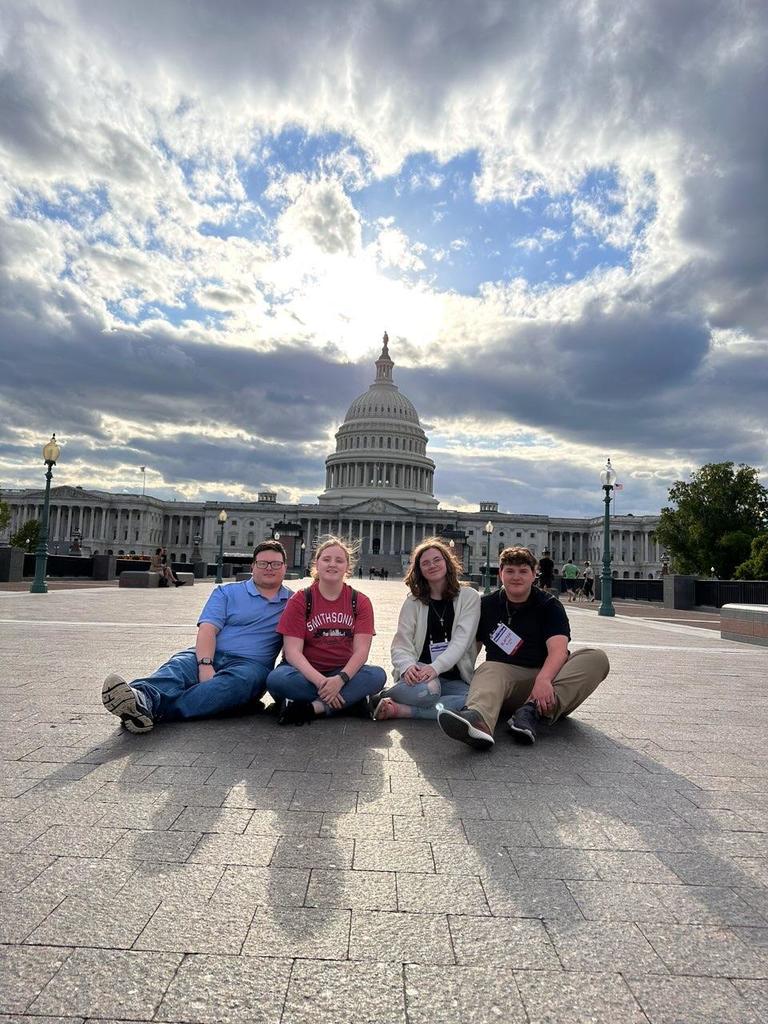 Payton Greer, Jenny Wright, Lisa Wright and Slayter Blake at Capitol Hill in Washington DC